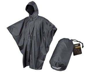 Poncho Ripstop Czarne